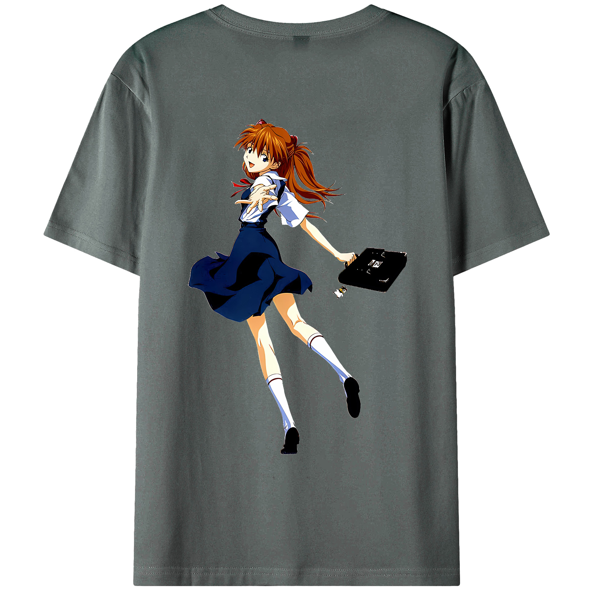 （画像用） EVA 新世紀エヴァンゲリオン 綿100％ メンズ半袖Tシャツ（バックプリント） 通気性